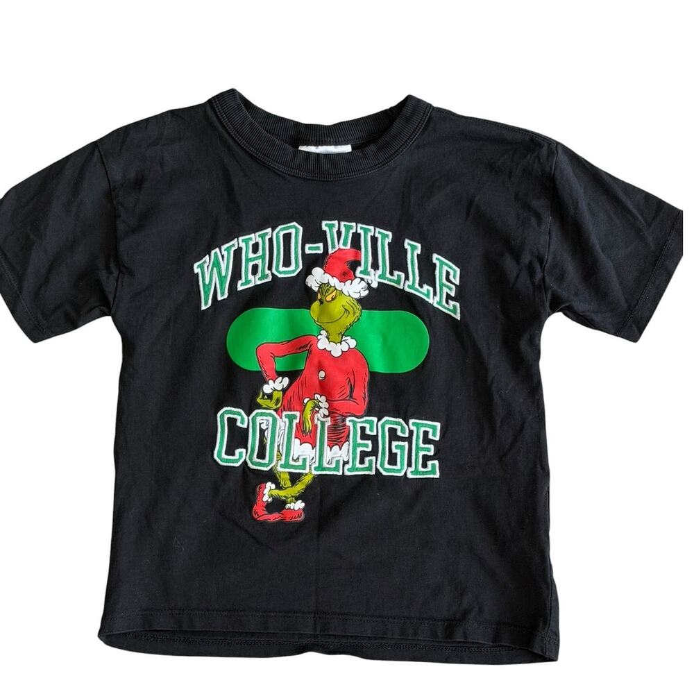 COTTON ON KIDS GRINCH Black Tee Size 5